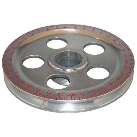 POULIE ALU. ROUGE A TROUS