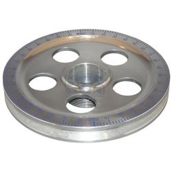 POULIE ALU. BLEUE  A TROUS