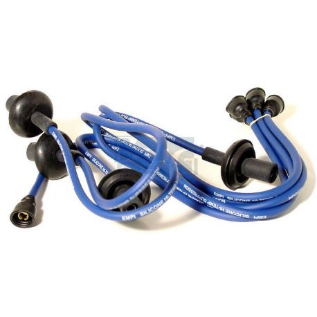 CABLES BOUGIES SILICONE BLEU