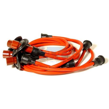 CABLES BOUGIES SILICONE ROUGE