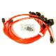 CABLES BOUGIES SILICONE 8mm  ROUGE