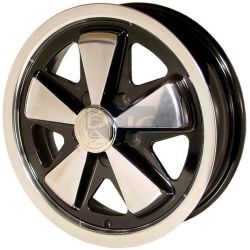 JANTE FUCH 5.5x15 NOIRE ET POLIE 5 X 130 ET45