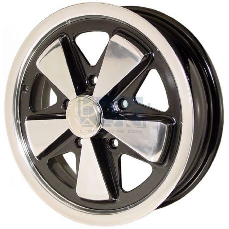 JANTE FUCH 4.5x15 NOIRE ET POLIE 5 X 130 ET 45