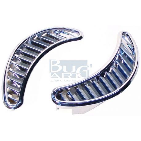 GRILLE AR. LAT. Demi-lune (la paire) CHROME