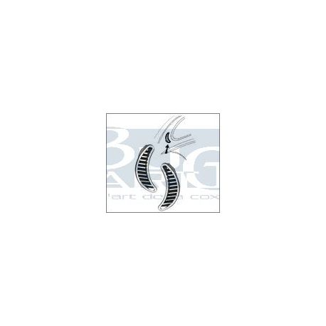 GRILLE AR. LAT. Demi-lune (la paire)
