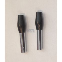 BOUTONS FERMETURE CHR/NOIR paire