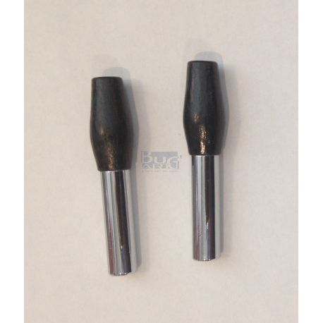 BOUTONS FERMETURE CHR/NOIR paire