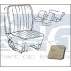 HOUSSES SIEGES Gris/blanc lisse 56-64 TMI