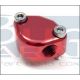 PLAQUE FERM. BASE  POMPE ESSENCE  ROUGE AVEC TROU