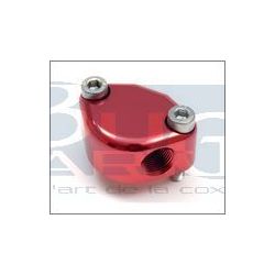 PLAQUE FERM. BASE  POMPE ESSENCE  ROUGE AVEC TROU