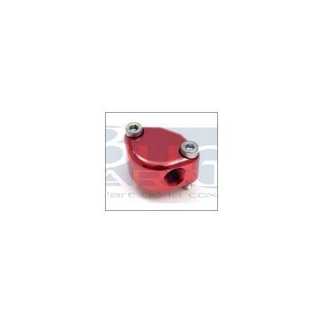 PLAQUE FERM. BASE  POMPE ESSENCE  ROUGE AVEC TROU