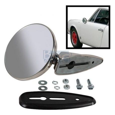 RÉTROVISEUR EXTÉRIEUR ROND POUR PORSCHE 356 C, 912 ET 911 2.0