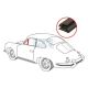JOINT VERTICAL ARRIÈRE DE DÉFLECTEUR GAUCHE OU DROIT POUR PORSCHE 356 COUPÉ A/B/C