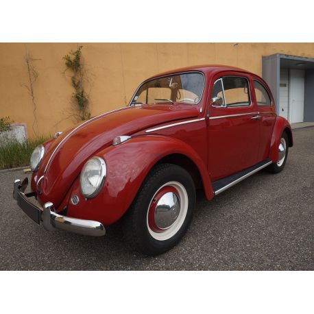 VW Coccinelle 1200 - rouge rubis - 1963