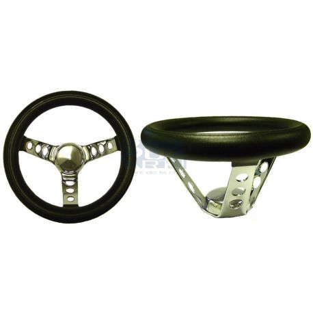 VOLANT 10  3 BRANCHES CHROME