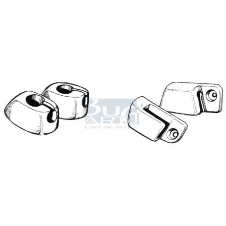 SUPPORT PARE-SOLEIL 65-67 ET T2 68-79 BLANC paire